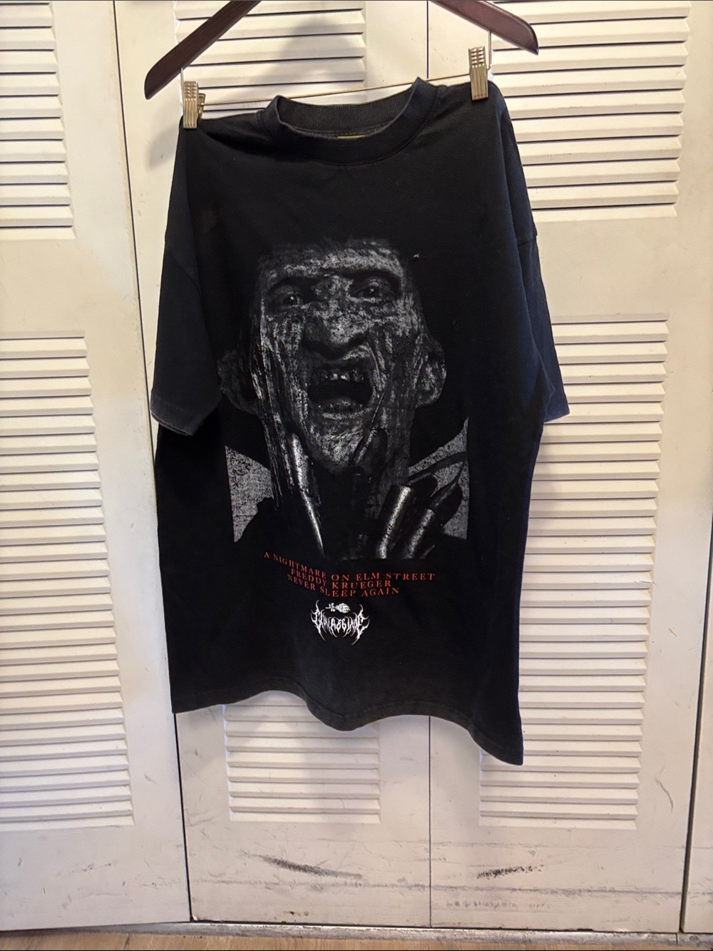 Black Freddy Krueger Graphic Short Sleeve Tee